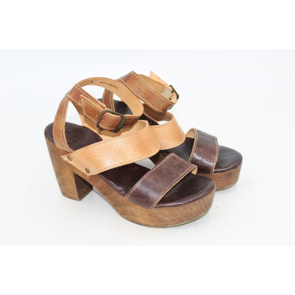 Bed Stu Shoes - Bed Stu SOPHIE Platform Heel Sandals Distressed Leather Boho Size 6 Discontinued